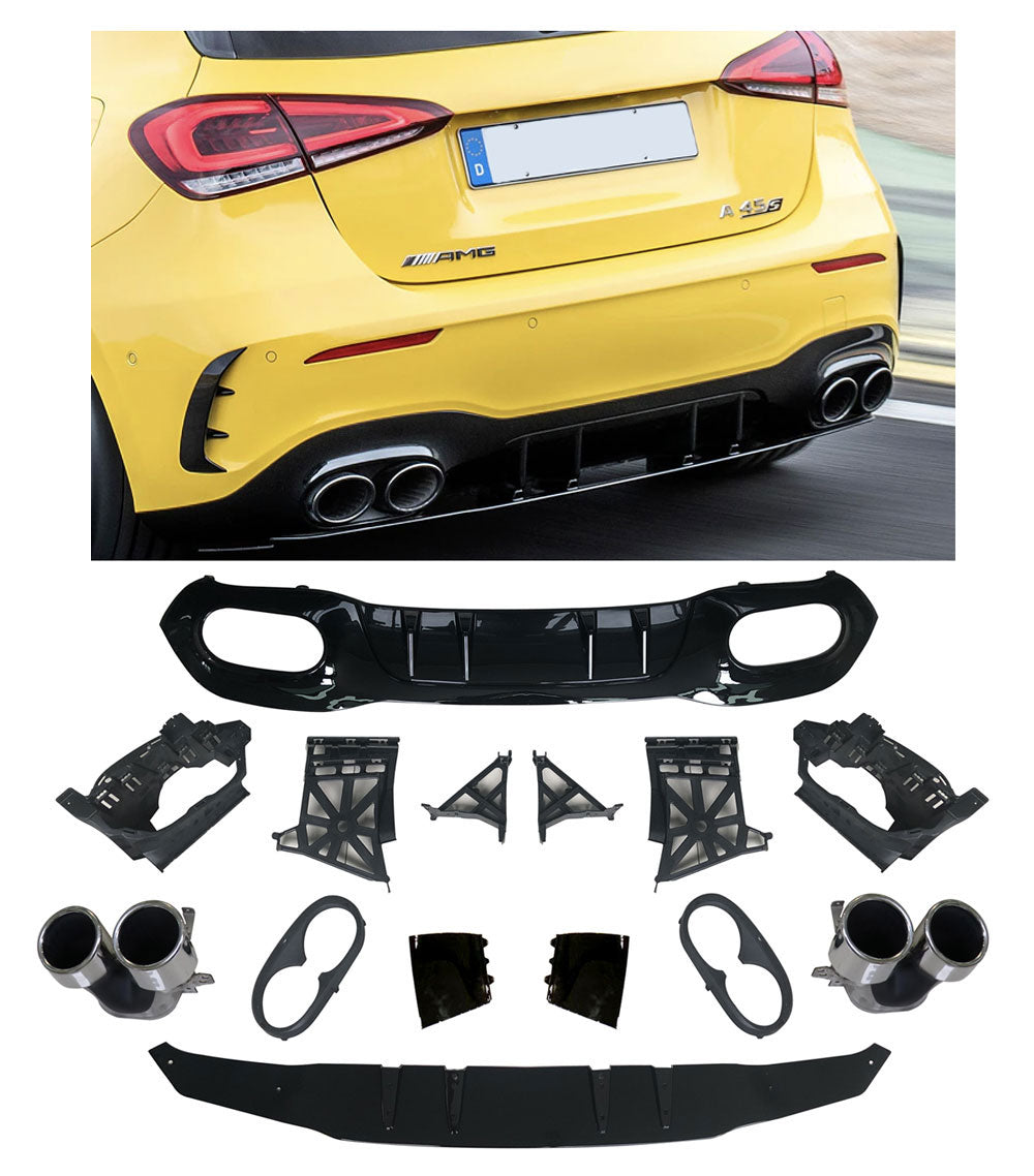 Diffuseur + Embouts d'échappement pour Mercedes W177 Berline compacte | 2018-2026