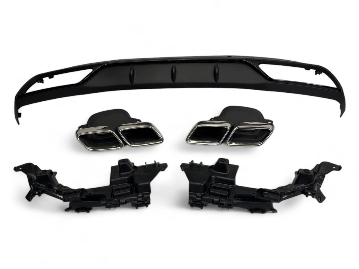 Diffuseur + Embouts d'échappement Chrome pour Mercedes W205 Version standard | 2014-2021