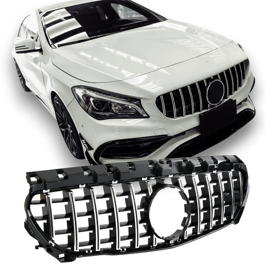 Calandre pour Mercedes C117 CLA Chrome + Noir | 2013-2019