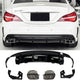 Diffuseur + Embouts d'échappement (Noir) Cla45 pour Mercedes CLA-Kasse C117 X117 | 2013-2019