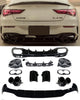 Diffuseur + Embouts d'échappement Noir pour Mercedes W118 C118 Cla | 2019-2023