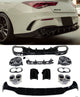 Diffuseur + Embouts d'échappement Chrome pour Mercedes W118 C118 Cla | 2019-2023