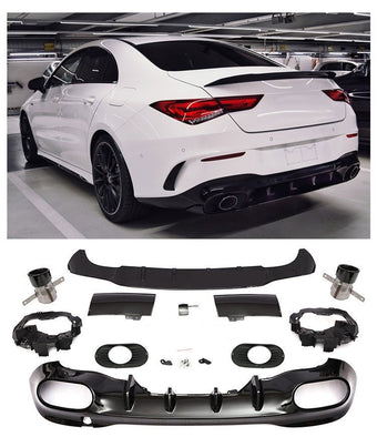 compare product Diffuseur + Embouts d'échappement Noir pour Mercedes CLA W118 C118 | 2019-2023