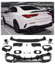 Diffuseur + Embouts d'échappement Noir pour Mercedes W118 C118 Cla | 2019-2023