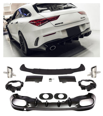 compare product Diffuseur + Embouts d'échappement Chrome pour Mercedes CLA W118 C118 | 2019-2023