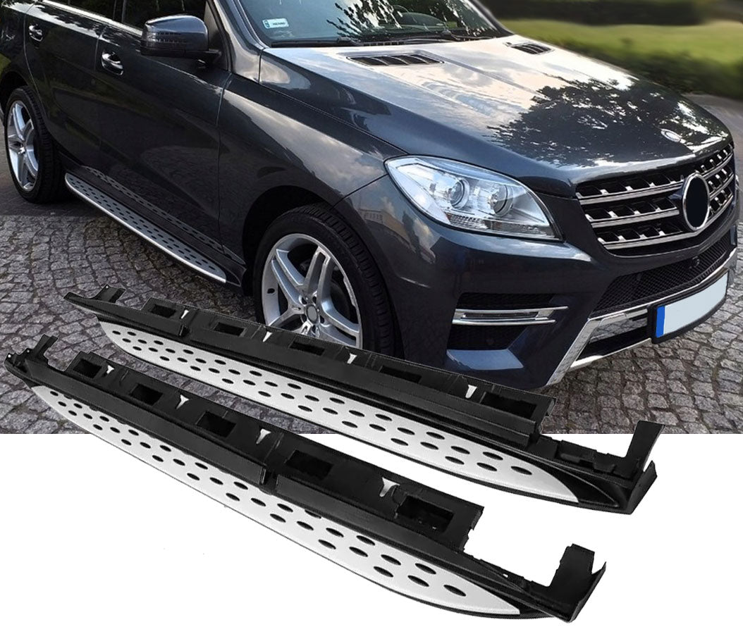 Marchepieds aluminium pour Mercedes W166 ML & GLE | 2011-2015 | 2015-2019
