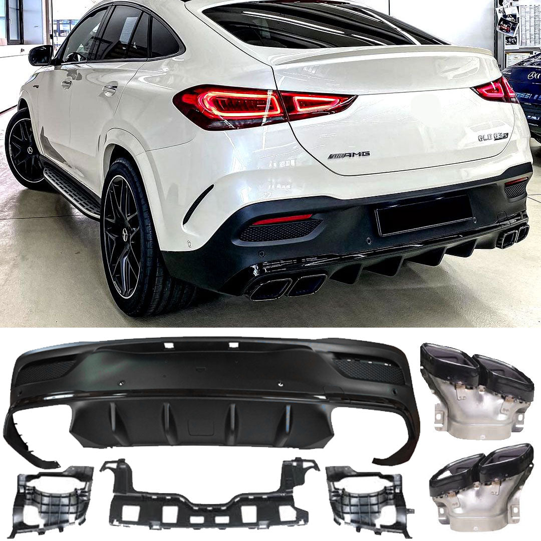 Diffuseur + Embouts d'échappement (Noir) pour Mercedes C167 GLE Coupé | 2019-2023