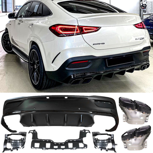 Diffuseur + Embouts d'échappement (Noir) pour Mercedes C167 GLE Coupé | 2019-2023