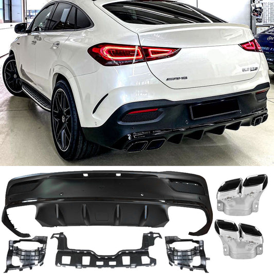 Diffuseur + Embouts d'échappement (Chrome) pour Mercedes C167 GLE Coupé | 2019-2023