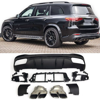 compare product Diffuseur + Embouts d'échappement (Chrome) Look GLS63 pour Mercedes X167 GLS | 2019-2026