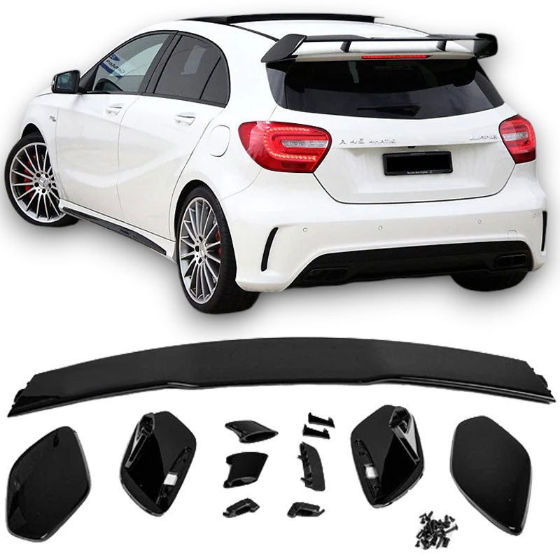Becquet de toit Aileron arrière Noir pour Mercedes W176 Classe A | 2012-2018