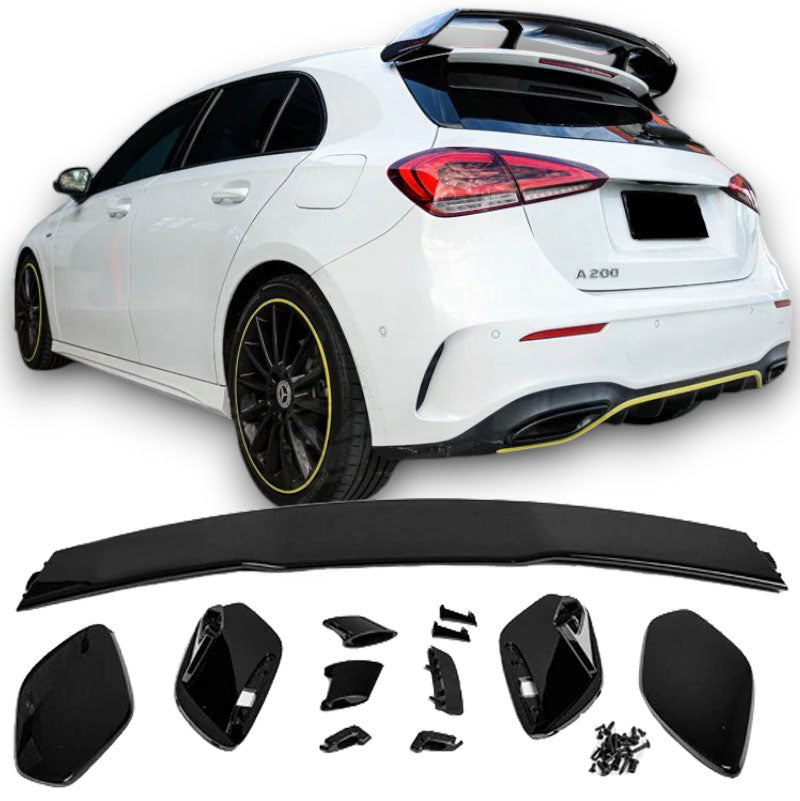Becquet de toit Aileron arrière Noir pour Mercedes W177 Classe A | 2018-2026