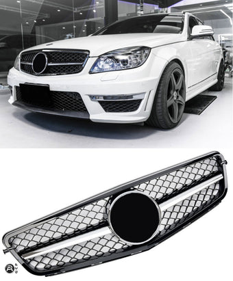 compare product Calandre pour Mercedes W204 S204 Noir + Chrome | 2007-2014