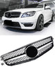 Calandre pour Mercedes W204 S204 Noir + Chrome | 2007-2014