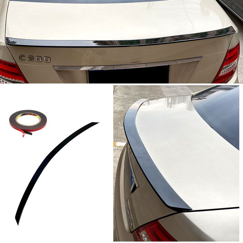 Becquet arrière Noir glans pour Mercedes W204 Classe C | 2007-2014