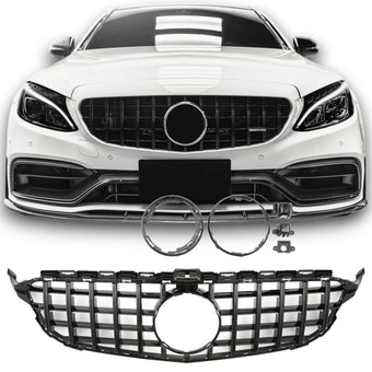 compare product Calandre noir brillant Panamericana GT pour Mercedes Classe C W205 | 2014-2021