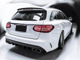 compare product Diffuseur + Embouts d'échappement Chrome pour Mercedes Classe C W205 S205 | 2014-2021