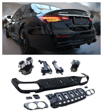 compare product Diffuseur + Embouts d'échappement Chrome pour Mercedes Classe E W213 Phase 2 | 2020-2023