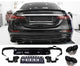 Diffuseur + Embouts d'échappement (Noir) pour Mercedes E-kl. W213 | 2020-2023