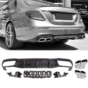 compare product Diffuseur + Embouts d'échappement Chrome pour Mercedes Classe E W213 Phase 1 | 2017-2020 Look E63 AMG