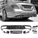 Diffuseur + Embouts d'échappement (Chrome) pour Mercedes E-kl. W213 Phase 1 | 2017-2020