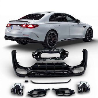 compare product Diffuseur + Embouts d'échappement Noir pour Mercedes Classe E W214 | 2023-2026