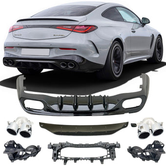 compare product Diffuseur + Embouts d'échappement Chrome pour Mercedes CLE + AMG-Line | 2023-2026