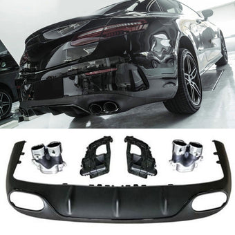 compare product Diffuseur + Embouts d'échappement Chrome pour Mercedes Classe E C238 A238 | 2016-2023 Look E53 AMG