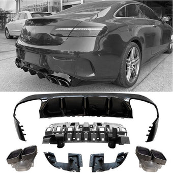 compare product Diffuseur + Embouts d'échappement Chrome pour Mercedes Classe E C238 A238 | 2016-2023 Look E63 AMG