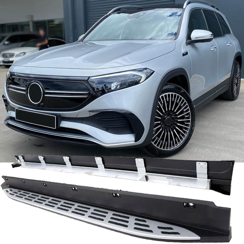 Marchepieds en aluminium avec picots antidérapants - Side Steps sur mesure pour Mercedes X243 EQB