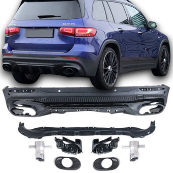 compare product Diffuseur + Embouts d'échappement Chrome pour Mercedes GLB X247 | 2019-2026 Look GLB 35 AMG