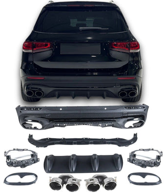 compare product Diffuseur + Embouts d'échappement Chrome pour Mercedes GLB X247 | 2019-2026 Look GLB 45 AMG