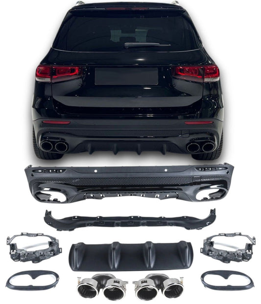 Diffuseur + Embouts d'échappement Chrome pour Mercedes X247 Glb | 2019-2026
