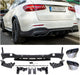 Diffuseur + Embouts d'échappement (Noir) pour Mercedes X253 Glc | 2015-2022