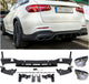 Diffuseur + Embouts d'échappement (Chrome) pour Mercedes X253 Glc | 2015-2022