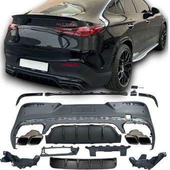 compare product Diffuseur + Embouts d'échappement Chrome pour Mercedes GLC C254 Coupé | 2022-2026 Look GLC 63 AMG