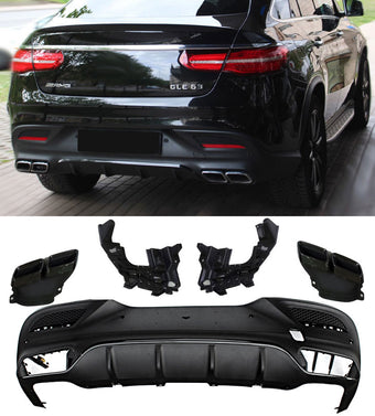 compare product Diffuseur + Embouts d'échappement Noir pour Mercedes GLE C292 Coupé | 2015-2019 Look GLE 63 AMG