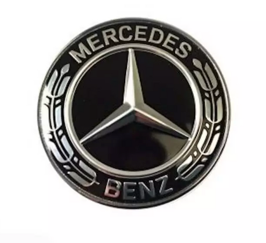 Logo de Capot Mercedes Classe E W212 57mm Noir ou Bleu