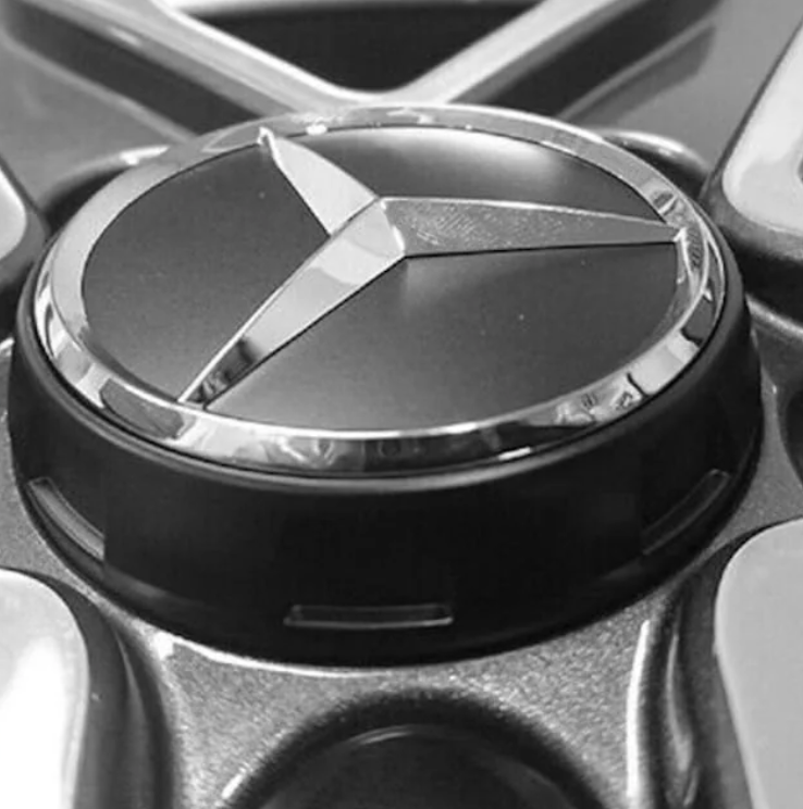 Lots de 4 centres de Roues Mercedes Noir ou Rouge