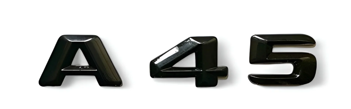 Logo Mercedes A45 Noir Brillant