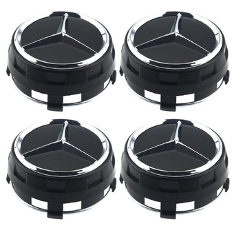 compare product Lots de 4 centres de Roues Mercedes Noir ou Rouge