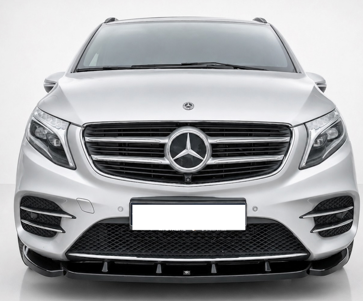 Rajout de pare choc avant Noir brillant Mercedes Classe V W447 (2014+)