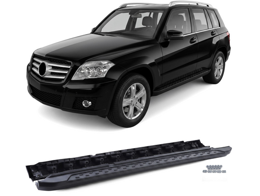2x Marches pieds Noir pour Mercedes GLK X204 | 2008-2015