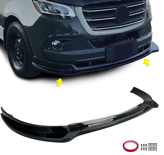 Rajout de pare choc avant Noir Brillant Mercedes Sprinter B907/910 (2018+)