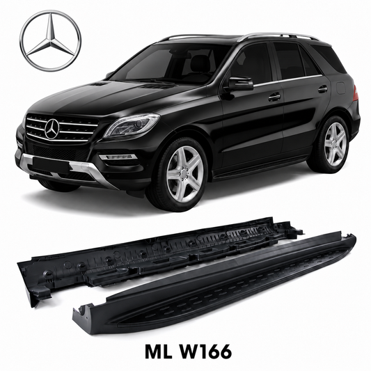 2x Marchepieds noir pour Mercedes W166 ML & GLE | 2011-2019
