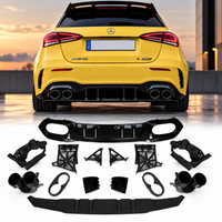 Diffuseur + Embouts d'échappement Noir pour Mercedes Classe A W177 | 2018-2026