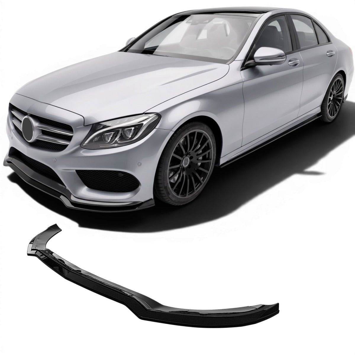 Splitter avant pour Mercedes W205 Classe C Phase 1 AMG Line | 2014-2018