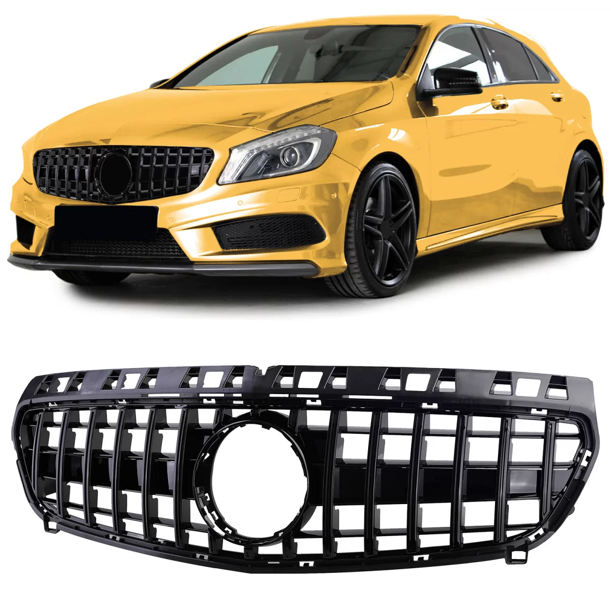 Calandre noir brillant Panamericana GT pour Mercedes Classe A W176 Phase 1  | 2012-2015
