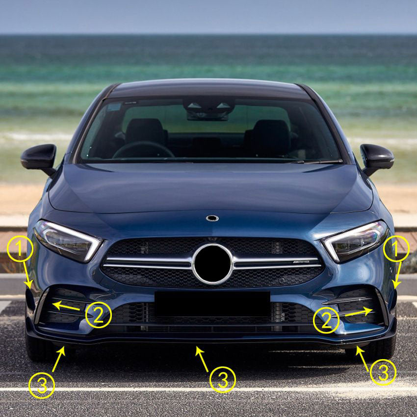 Spoiler avant Front Spoiler pour Mercedes W177 Classe A AMG Line + A35
